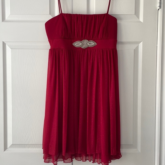 Red, glitter special event dress, size large - Picture 1 of 5